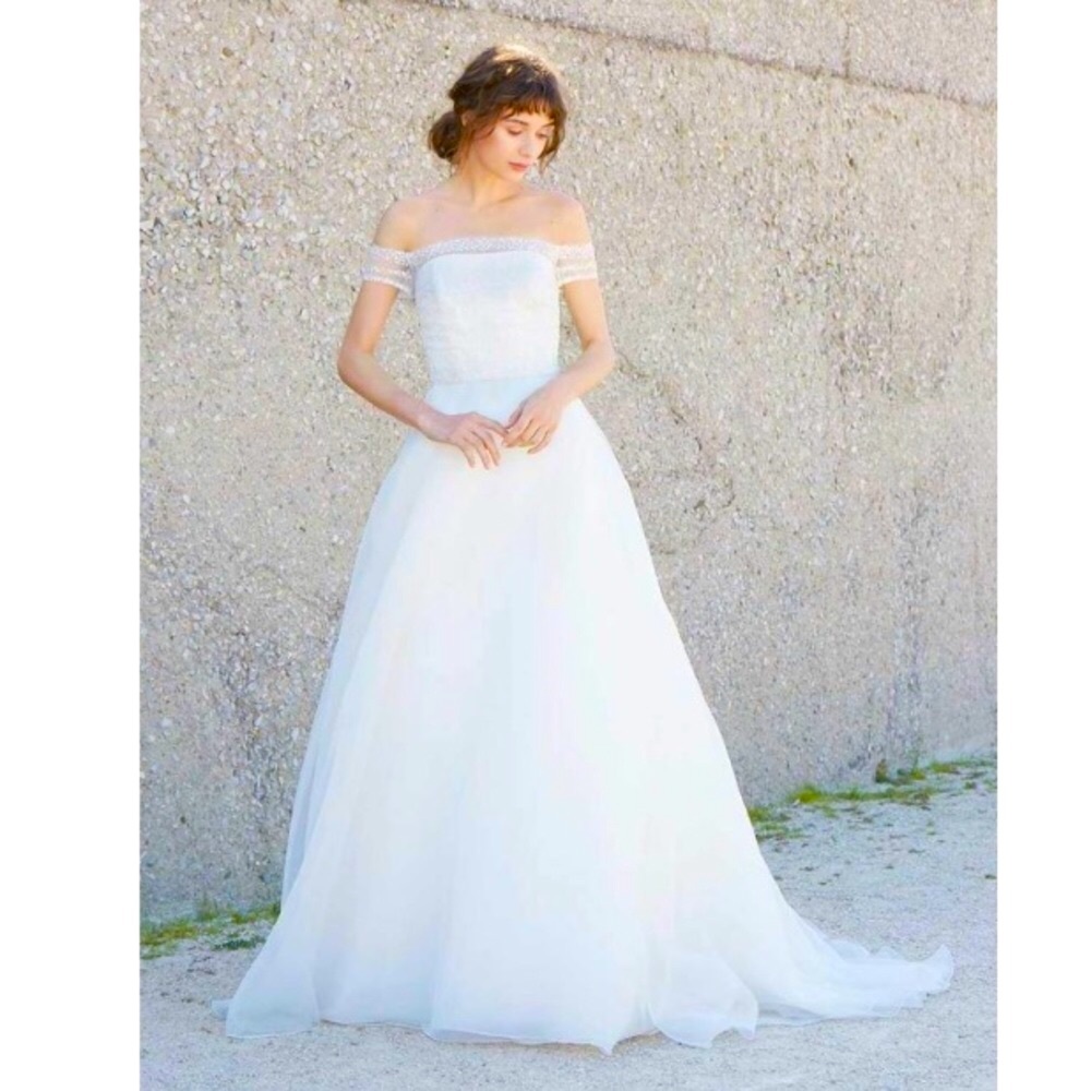 Amsale Nara dress in ivory